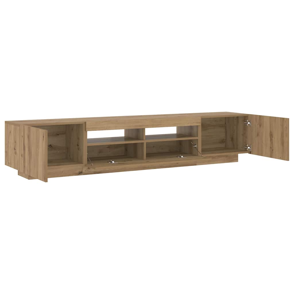TV ormarić LED boja hrasta 200x35x40 cm konstruirano drvo