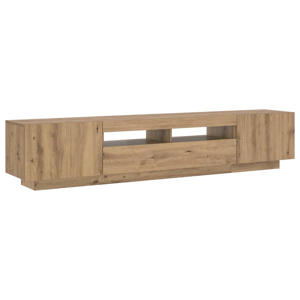 TV ormarić LED boja hrasta 200x35x40 cm konstruirano drvo
