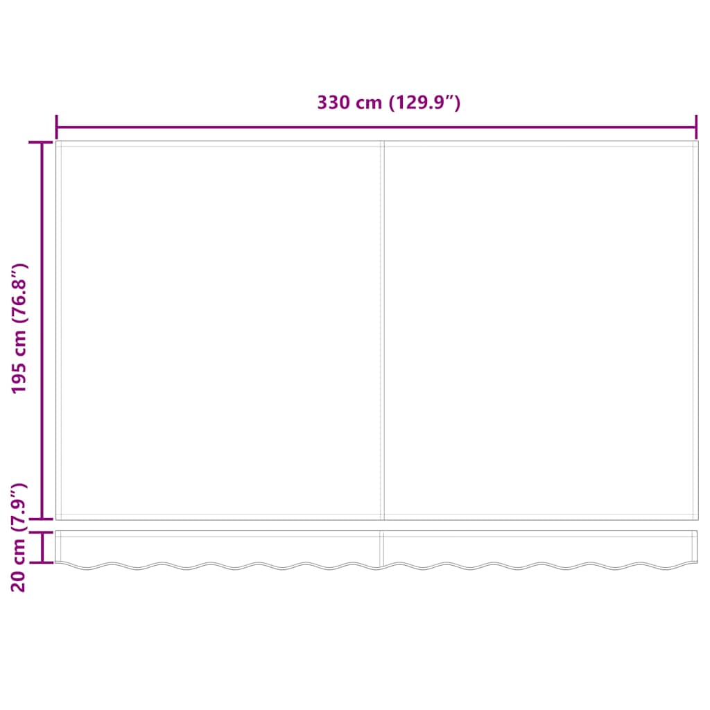 Zamjensko platno za tendu Šareni 3,5 x 2 m Poliester