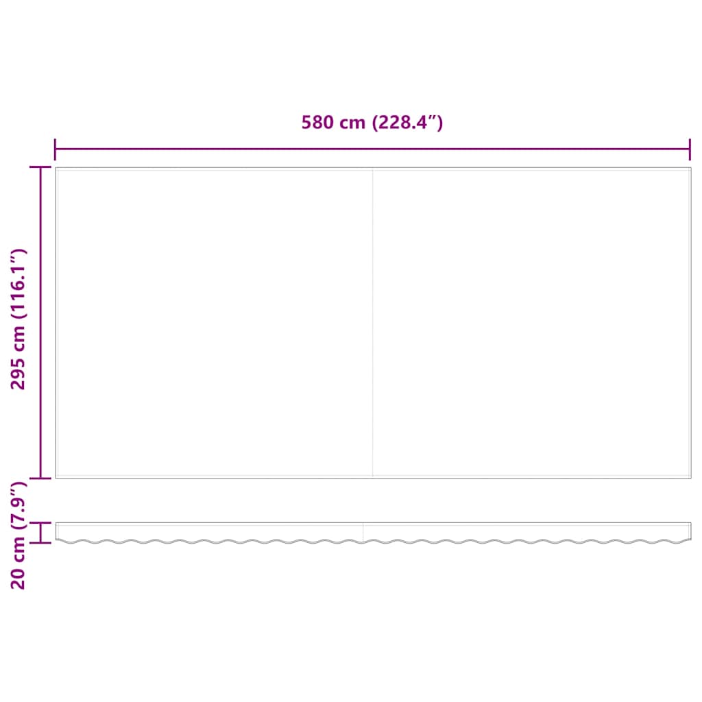 Zamjensko platno za tendu Bijelo 6 x 3 m Poliester