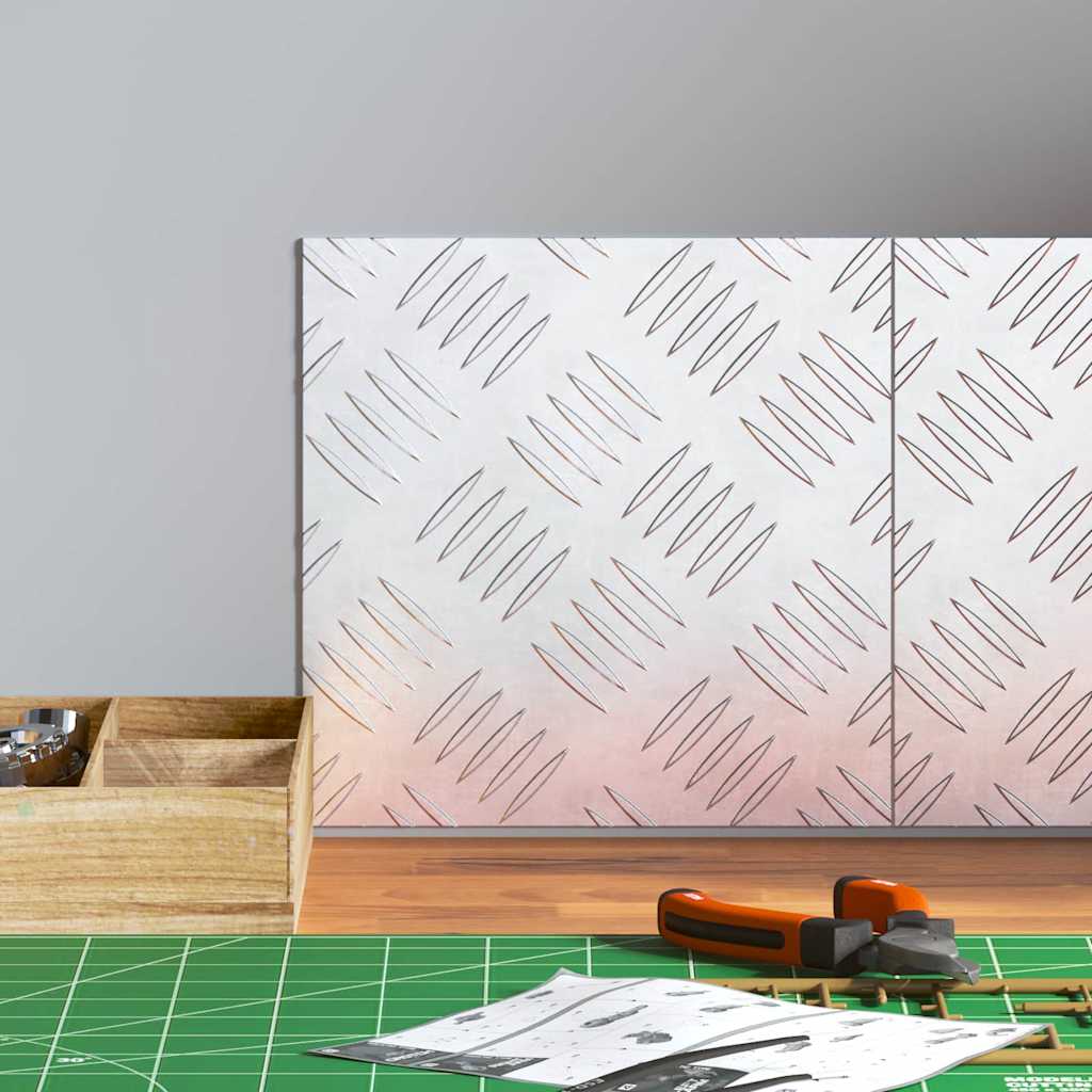 Stepenica Četvrtasti 2 pcs Srebrno 20 x 20 cm Aluminij