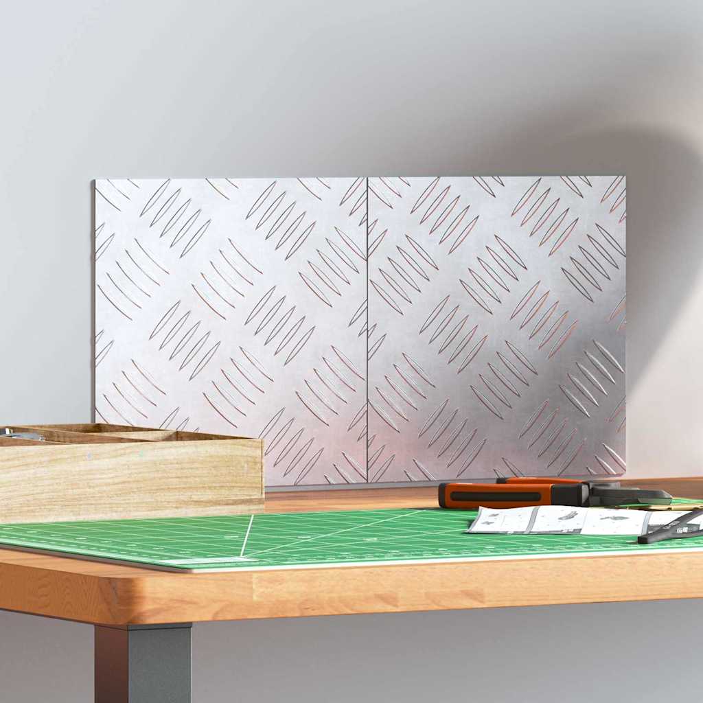 Stepenica Četvrtasti 2 pcs Srebrno 20 x 20 cm Aluminij