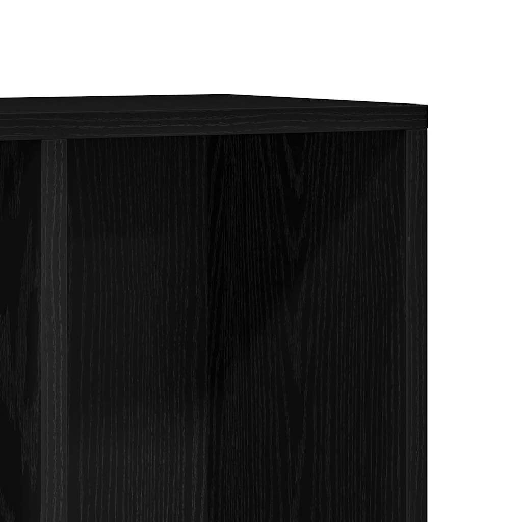 Polica za knjige crni hrast 50x25x80 cm inženjerski drvo