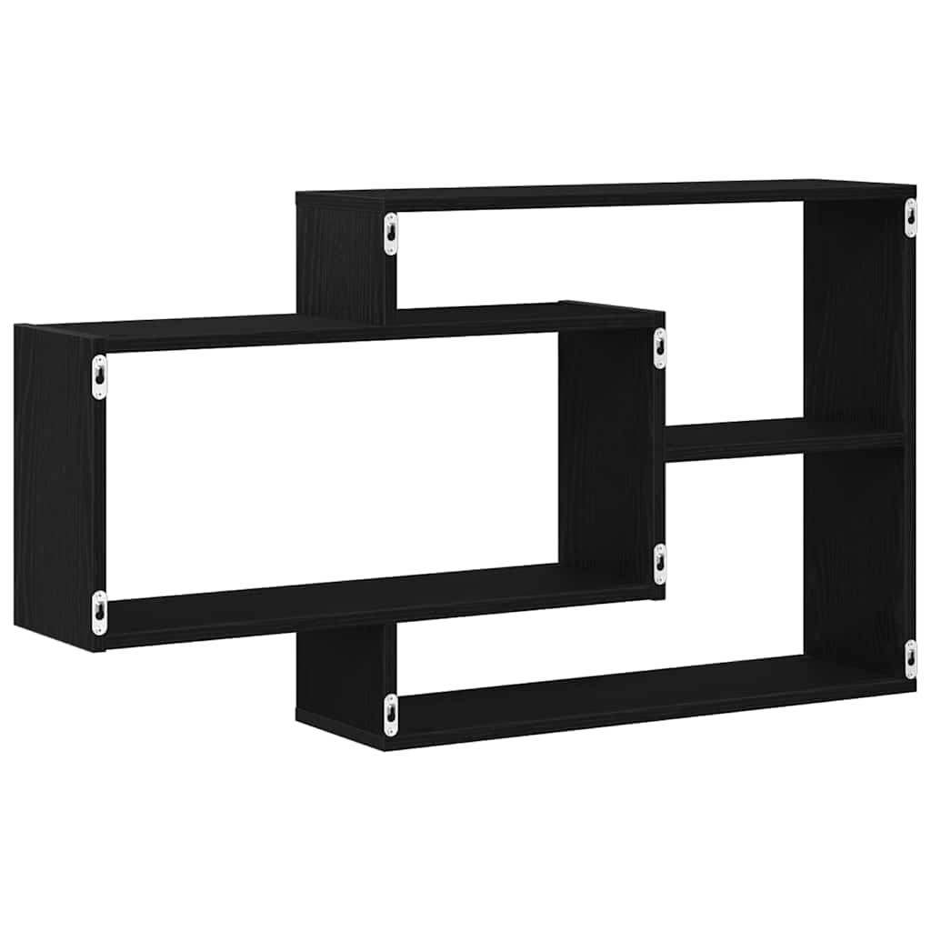 Zidna polica crni hrast 104x20x58,5 cm inženjerski drvo