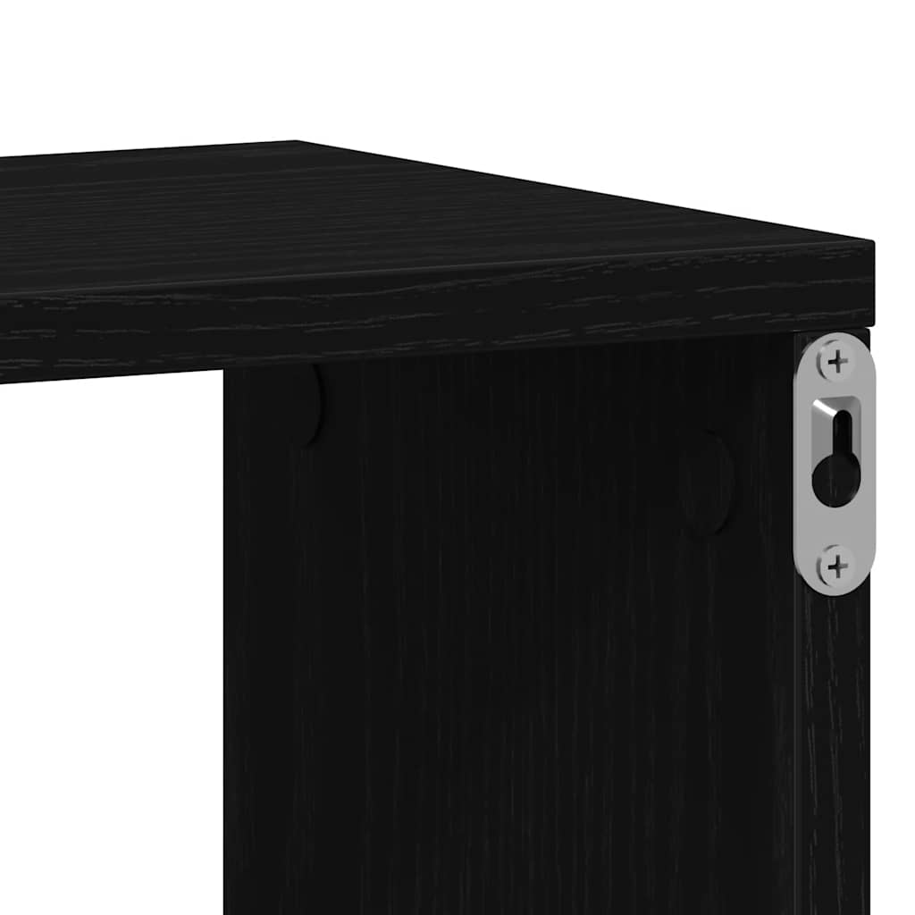 Zidna polica crni hrast 104x20x58,5 cm inženjerski drvo