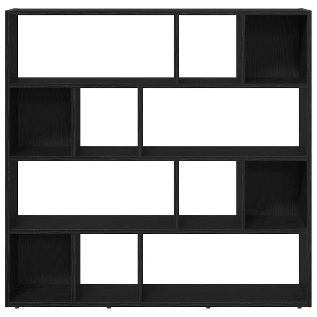 Ormarić za knjige/Pregrada za sobu crni hrast 105x24x102 cm
