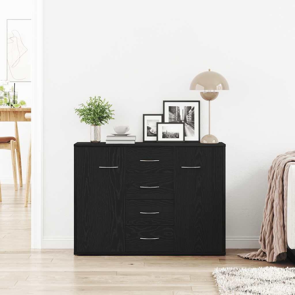 Komoda crni hrast 88x30x64 cm Inženirsko drvo