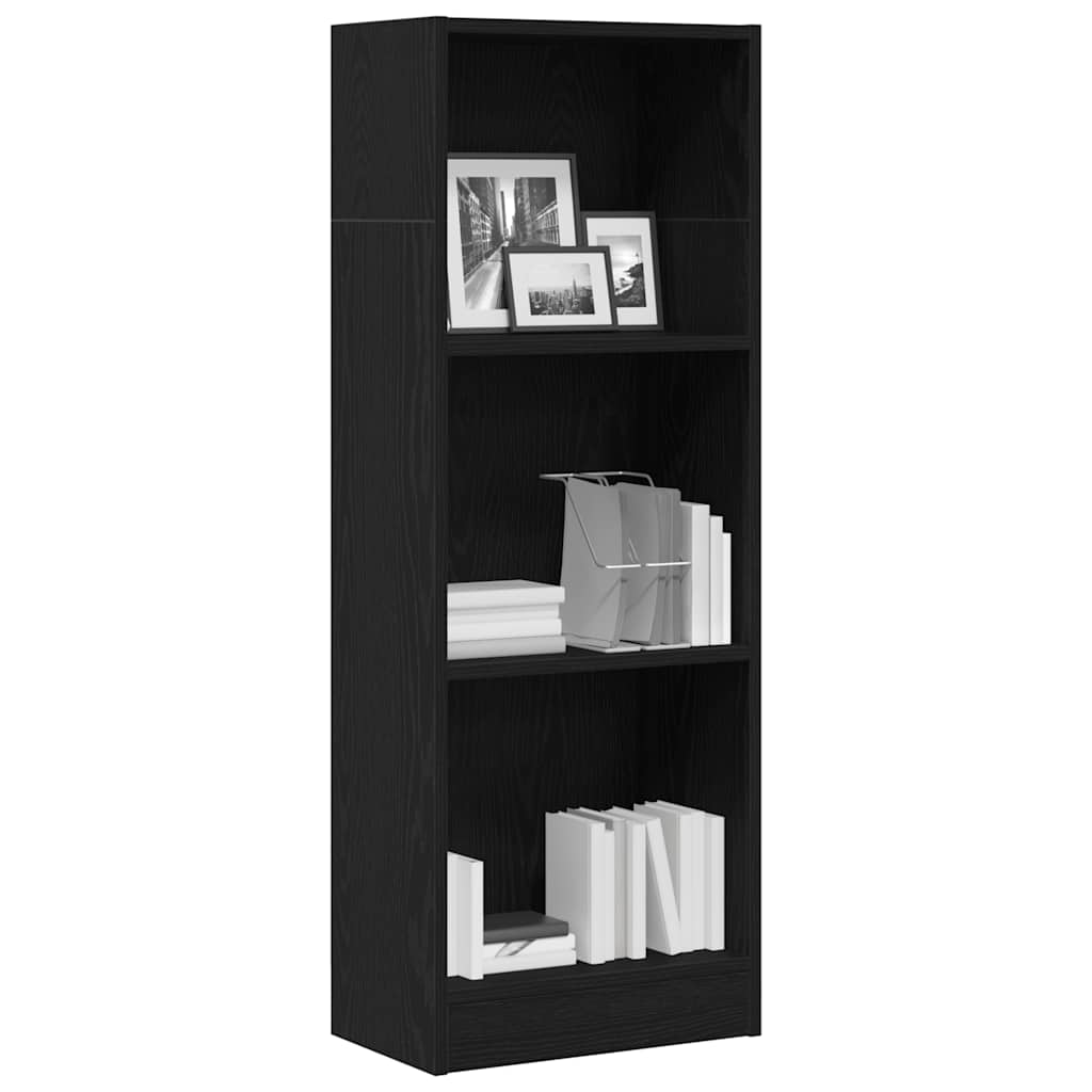 Polica za knjige crni hrast 40x24x109 cm Inženirsko drvo