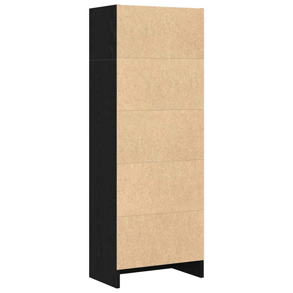 Polica za knjige crni hrast 40x24x109 cm Inženirsko drvo