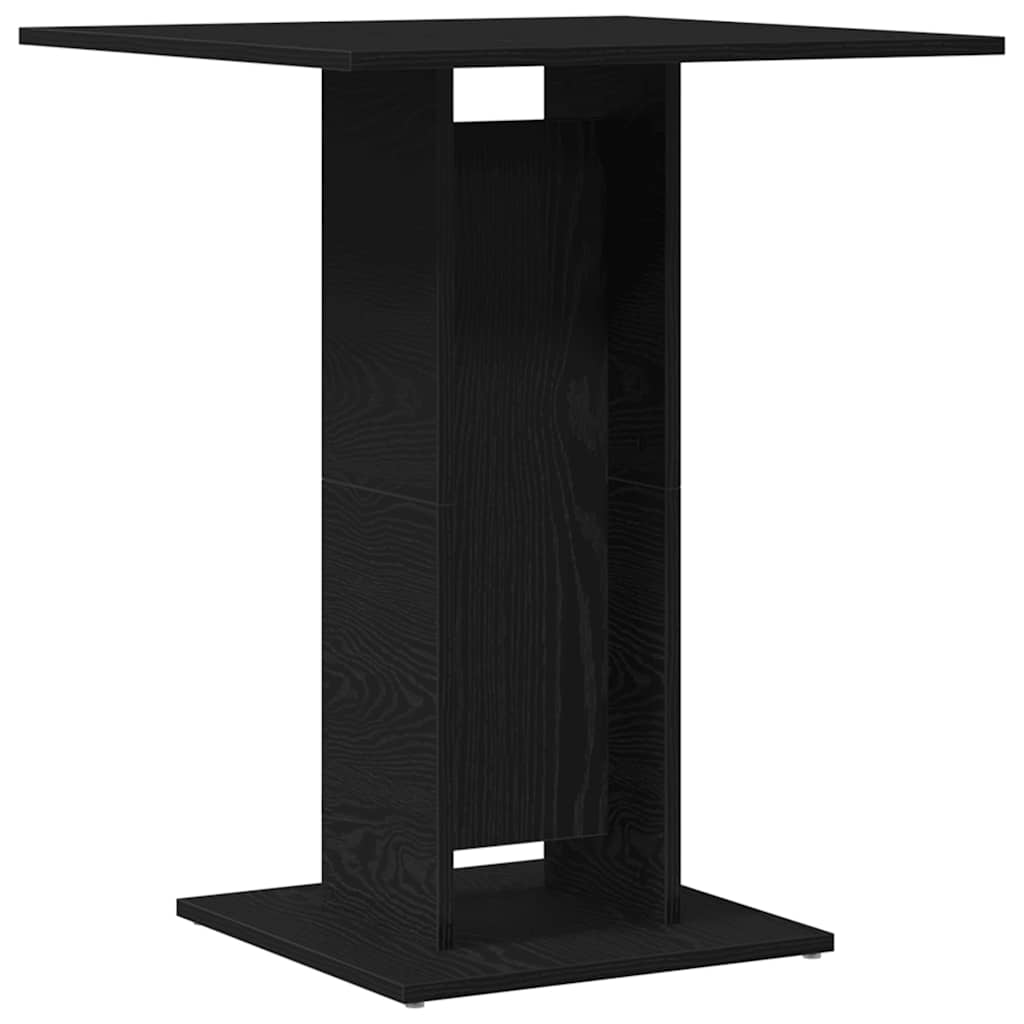 Bistro stol crni hrast 60x60x75 cm inženjerski drvo
