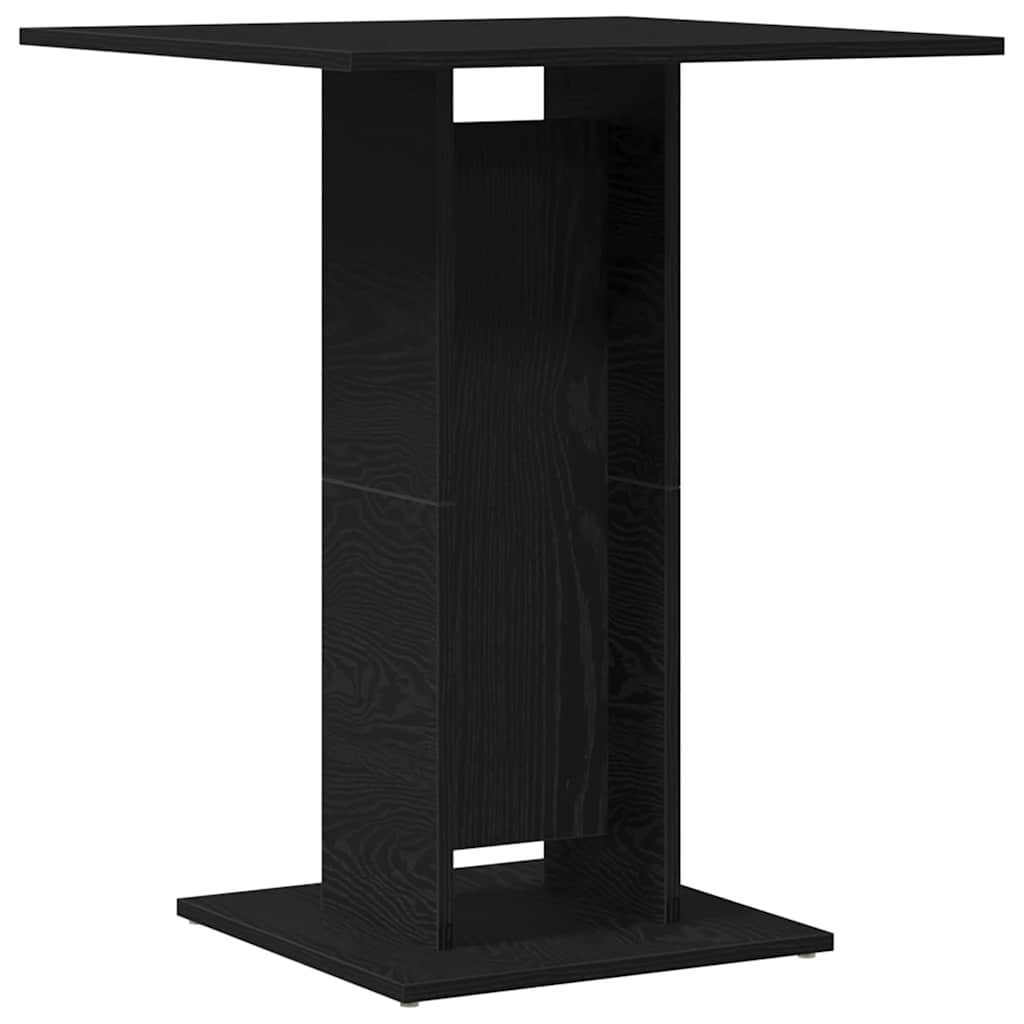 Bistro stol crni hrast 60x60x75 cm inženjerski drvo