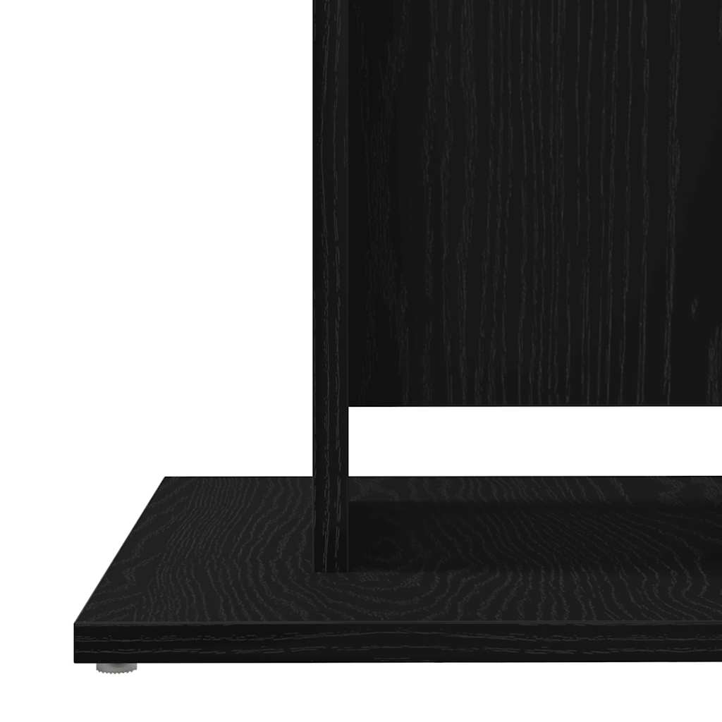 Bistro stol crni hrast 60x60x75 cm inženjerski drvo