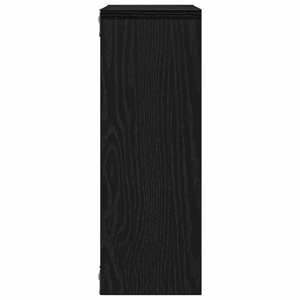 Zidna polica crni hrast 45x16x45 cm inženjerski drvo