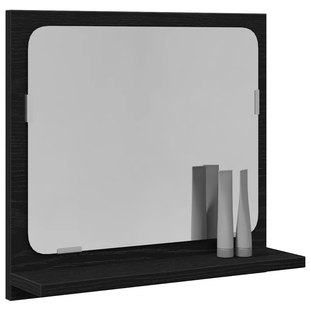 Kupaonsko ogledalo crni hrast 40x10,5x37 cm Inženirsko drvo