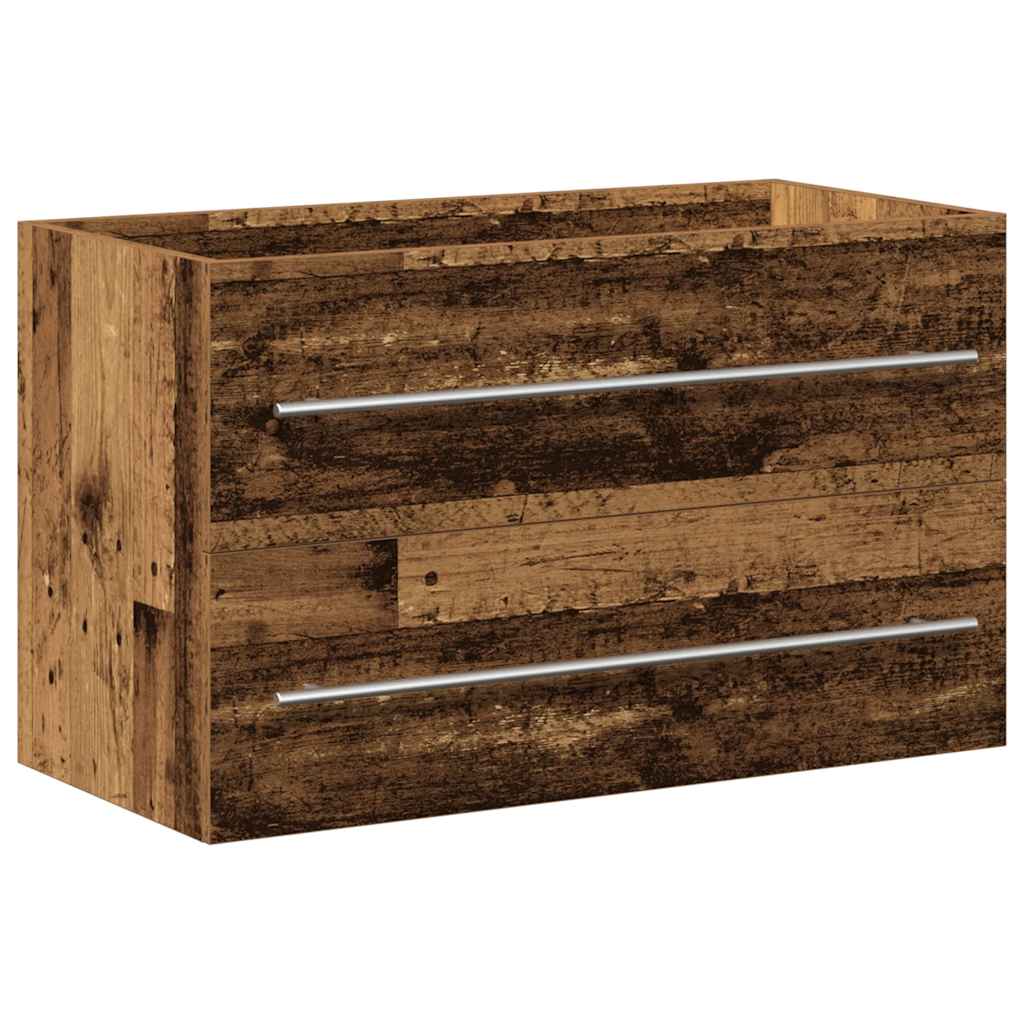 Ormarić za umivaonik u kupaonici, staro drvo, 80 x 38,5 x 48 cm, inženjerski drvo