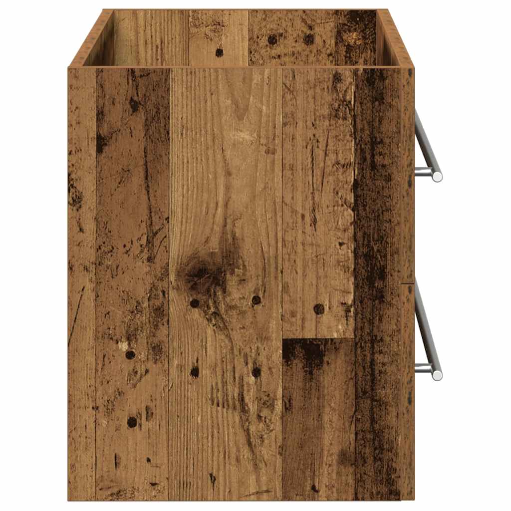 Ormarić za umivaonik u kupaonici, staro drvo, 80 x 38,5 x 48 cm, inženjerski drvo