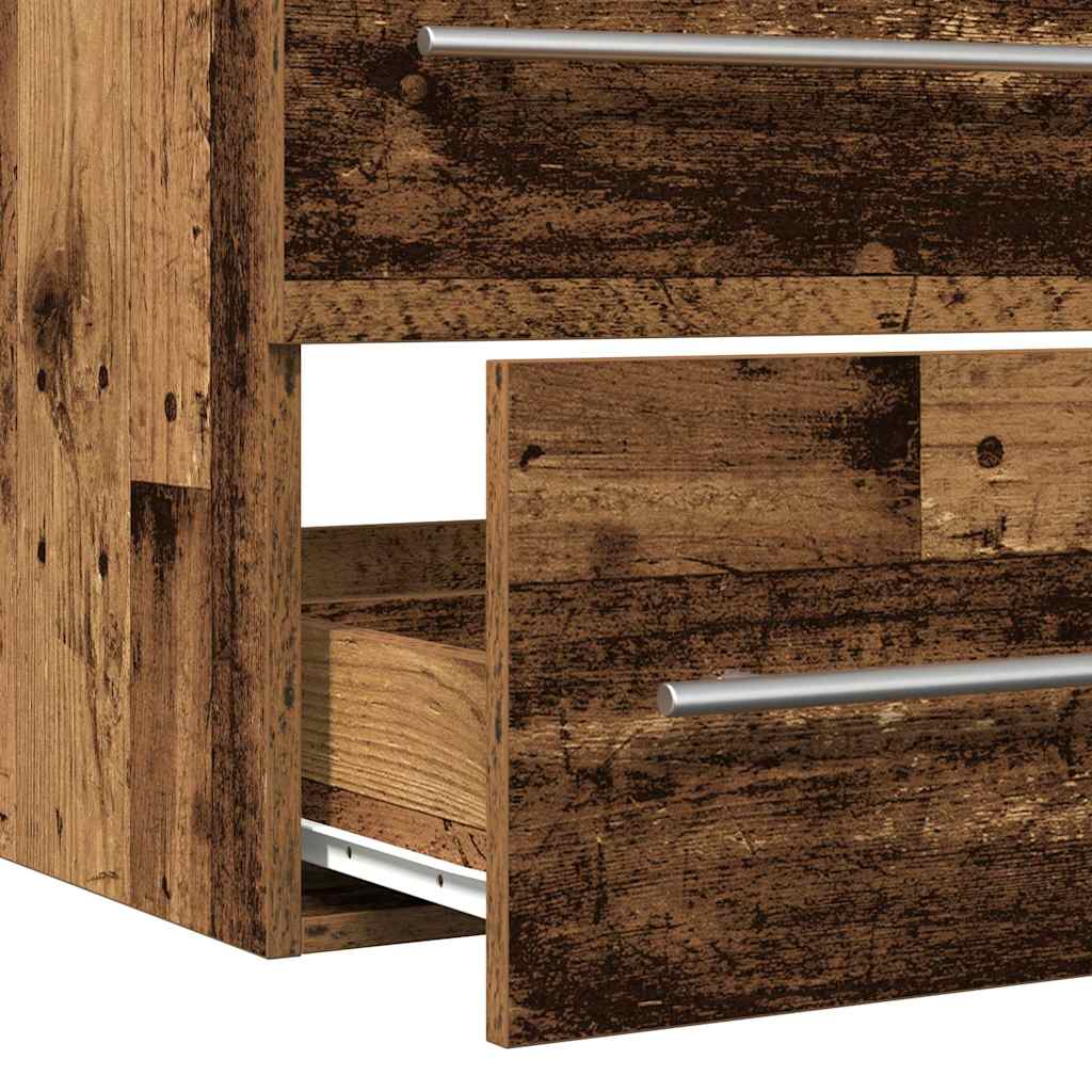 Ormarić za umivaonik u kupaonici, staro drvo, 80 x 38,5 x 48 cm, inženjerski drvo