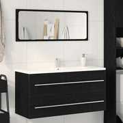 Ormarić za umivaonik u kupaonici crni hrast 100x38,5x48 cm inženjerski drvo