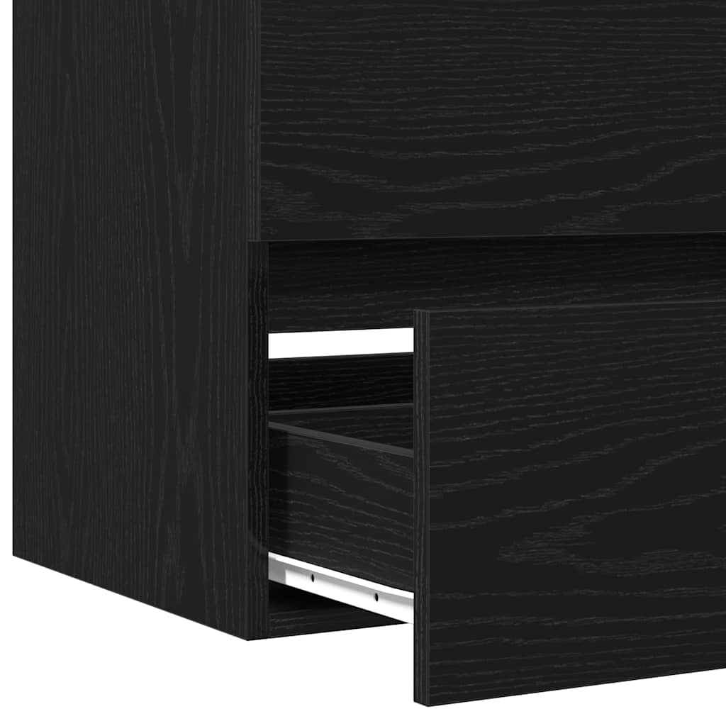 Ormarić za umivaonik u kupaonici crni hrast 41x38,5x45 cm inženjerski drvo