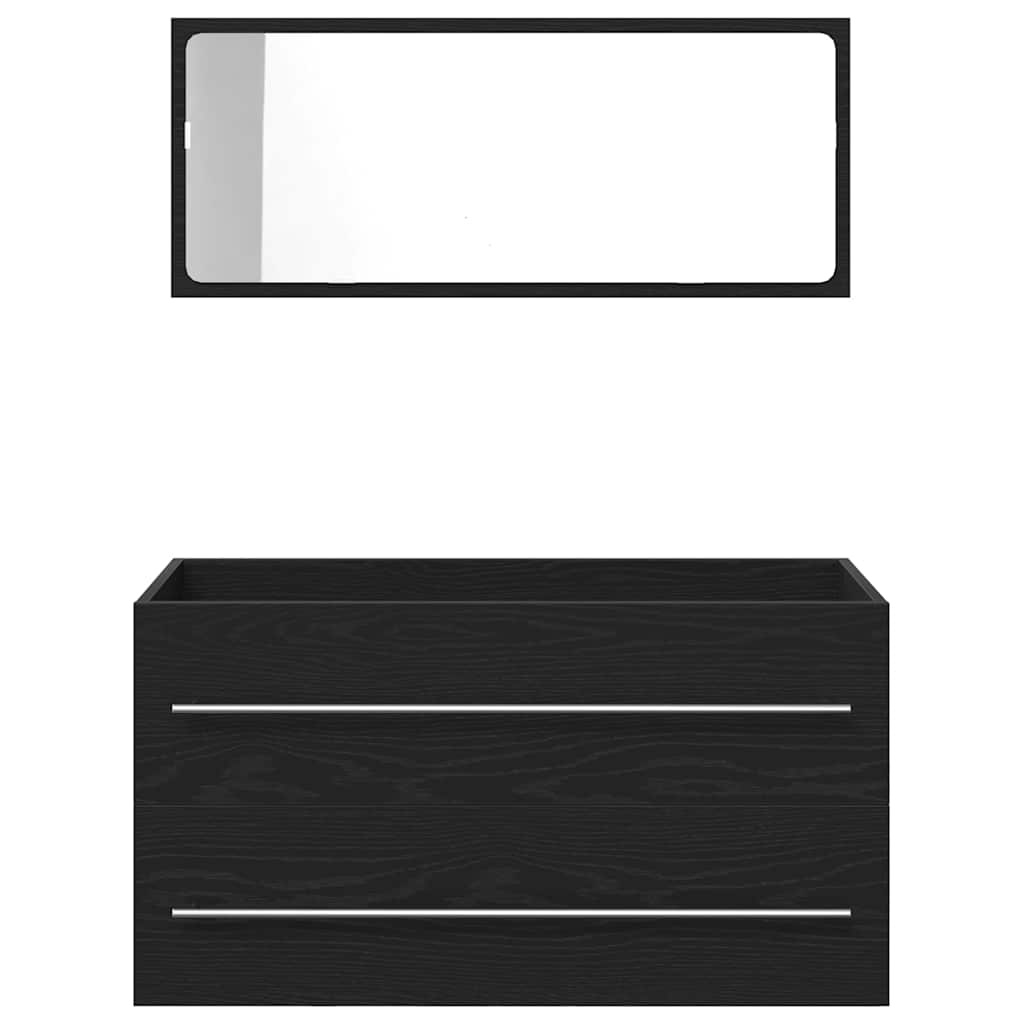 Ormarić za sudoper s ladicama Crni hrast 90 x 45 x 1.5 cm