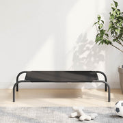 Povišeni krevet za pse crni 90x50x20 cm Oxford tkanina i čelik