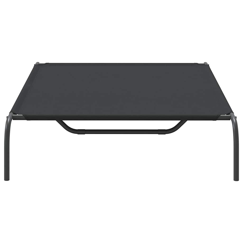 Povišeni krevet za pse crni 130x80x20 cm Oxford tkanina i čelik