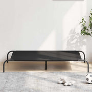 Povišeni krevet za pse crni 130x80x20 cm Oxford tkanina i čelik