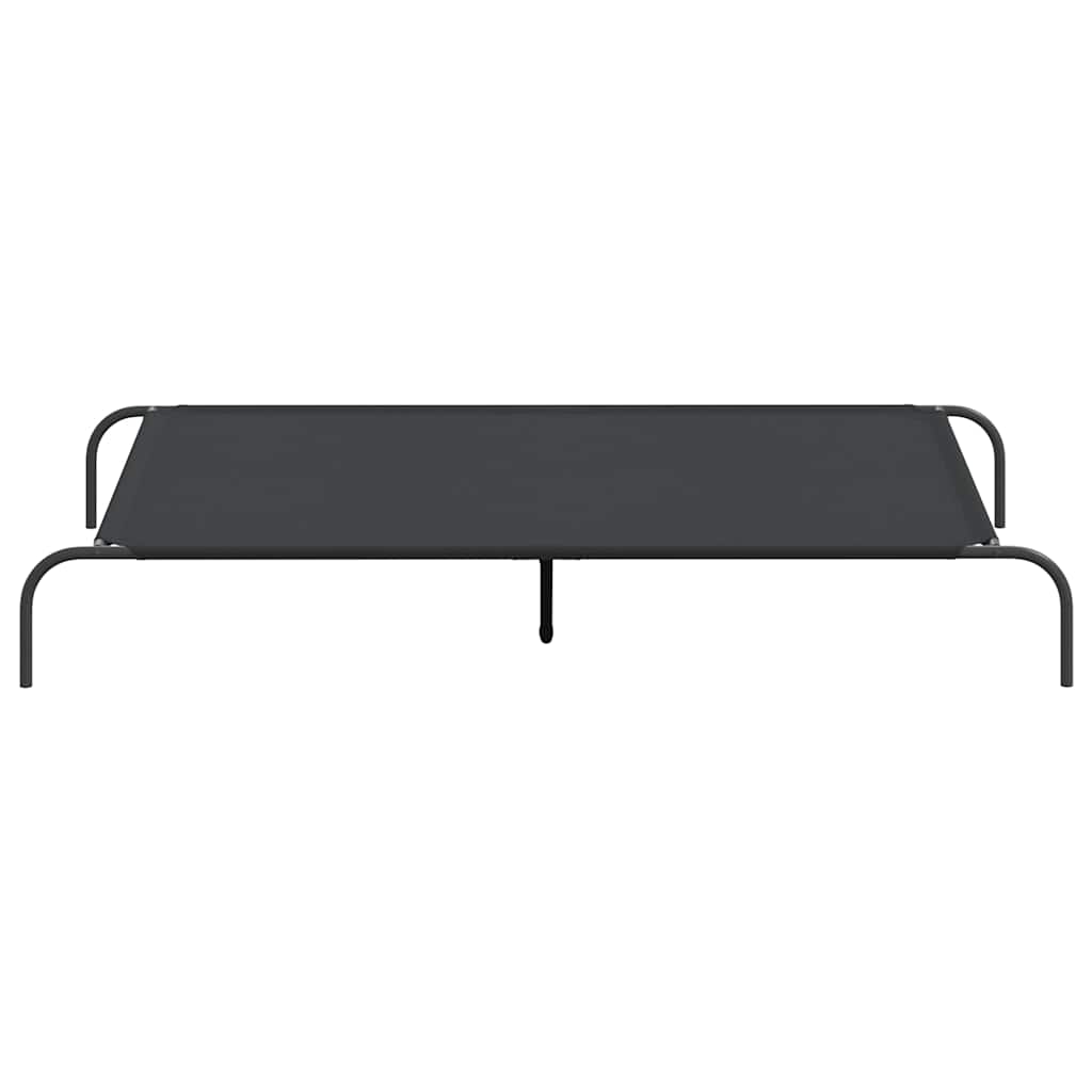 Povišeni krevet za pse crni 150x90x20 cm Oxford tkanina i čelik