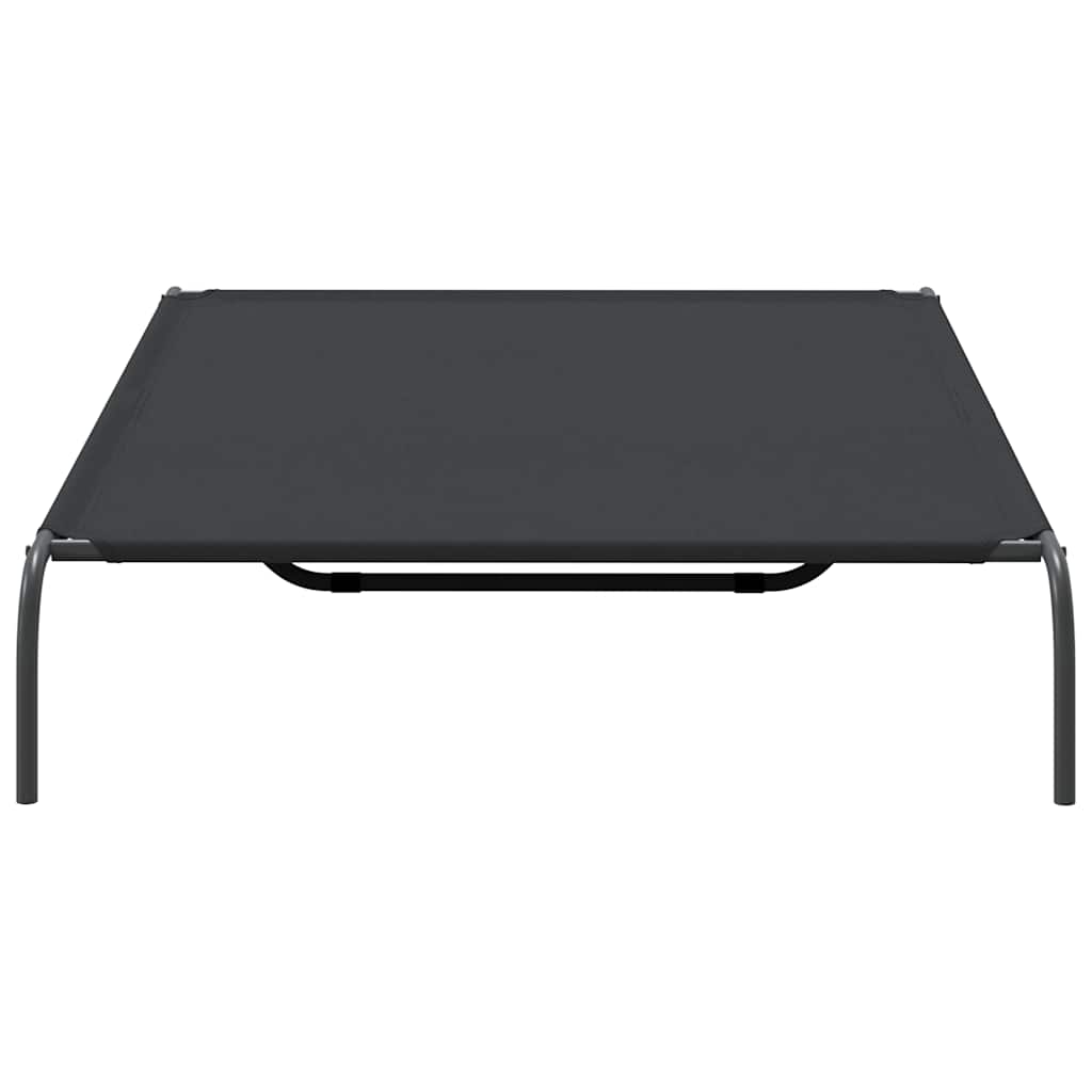 Povišeni krevet za pse crni 150x90x20 cm Oxford tkanina i čelik