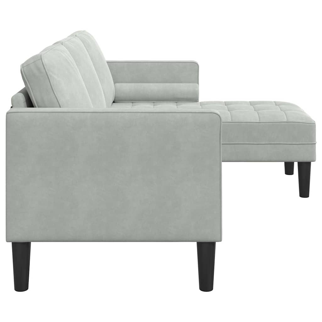 Set sofe s jastukom Svijetlo siva Poliester Svjetlosiva 173 x 131 x 67 cm