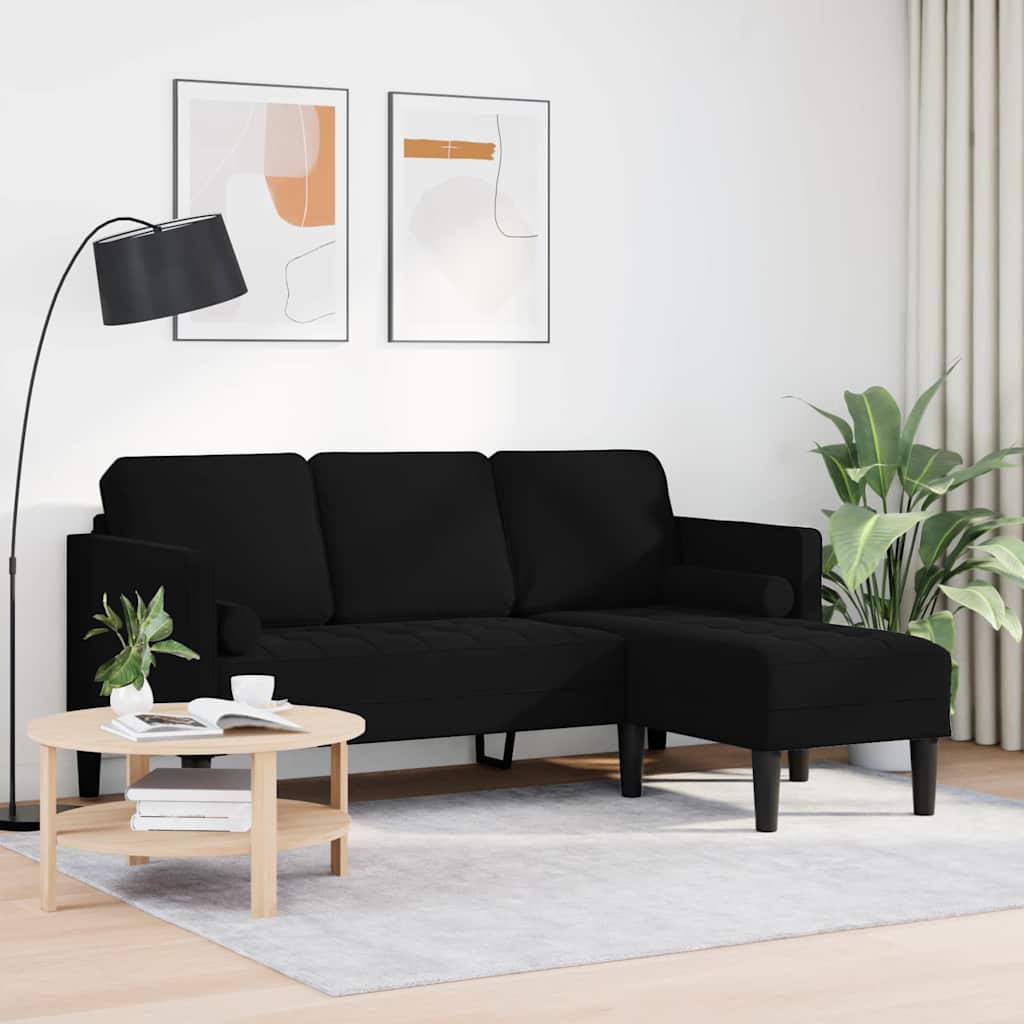 Set sofe s jastukom Crna Poliester 173 x 131 x 67 cm