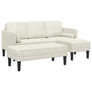 Set sofe s jastukom 2 pcs Krema Poliester