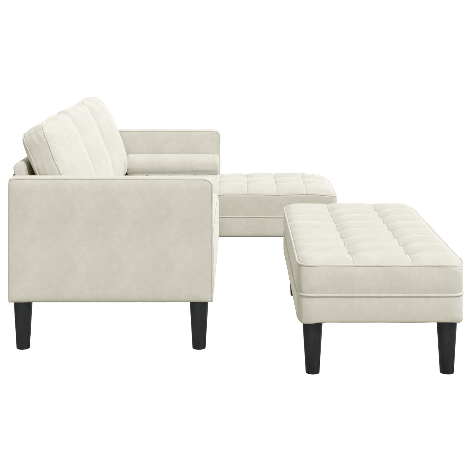 Set sofe s jastukom 2 pcs Krema Poliester