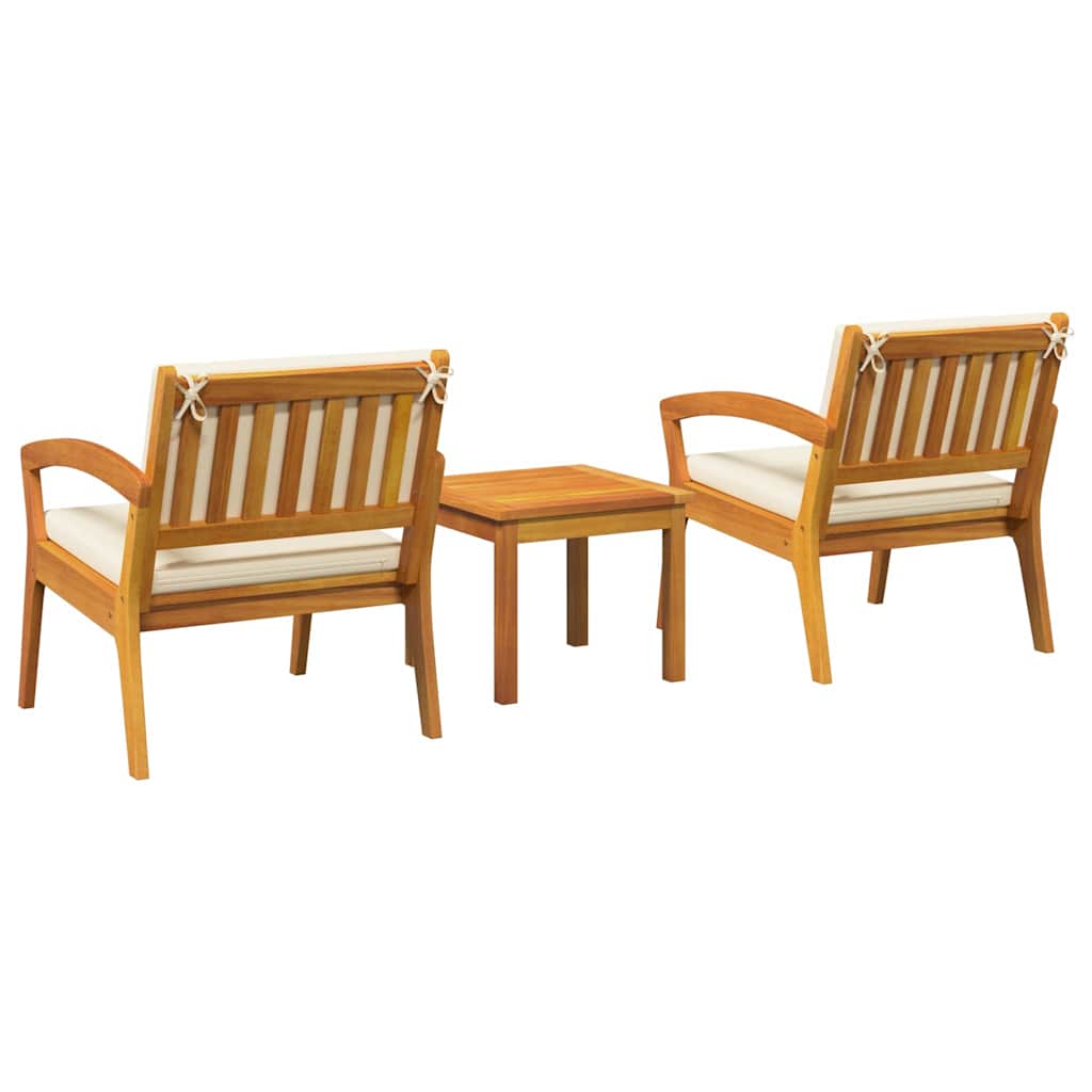 Bistro set s jastukom 3 pcs Smeđa Poliester