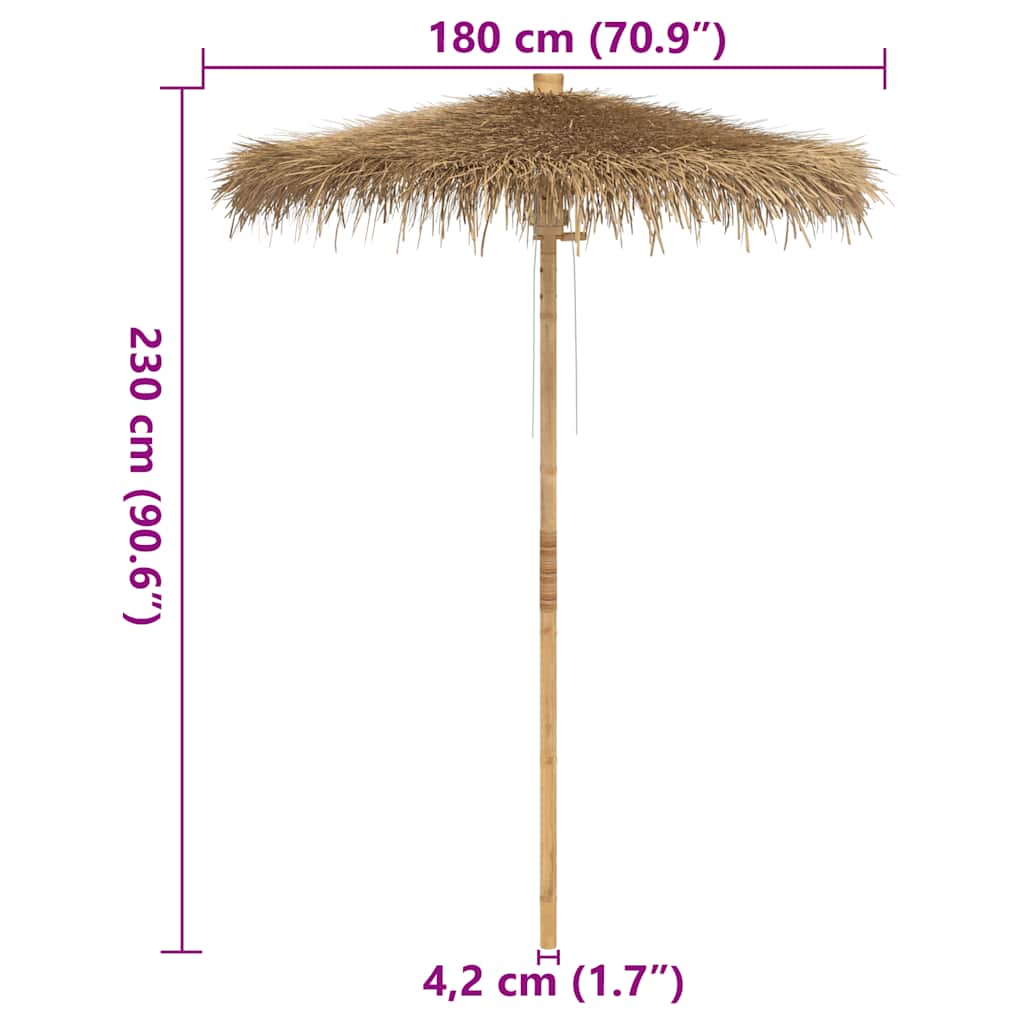 Tiki suncobran s baldahinom od lista banane 180 cm bambus