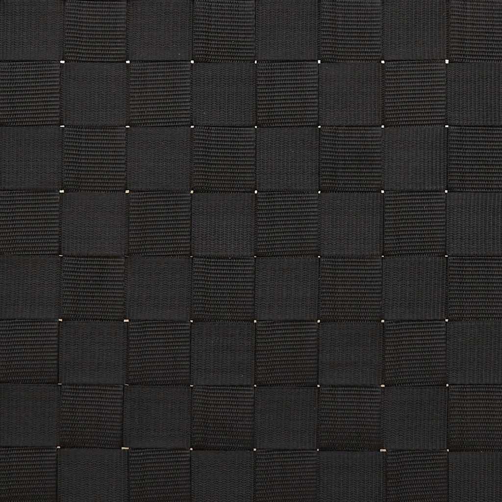 Ležaljka za sunčanje s crnim tkanim trakama 55x200x30 cm bambus