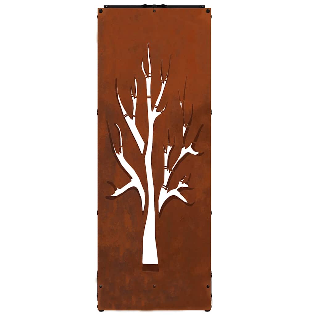Stalak za drva za ogrjev 40x30x80 cm pohabani čelik Srebrna