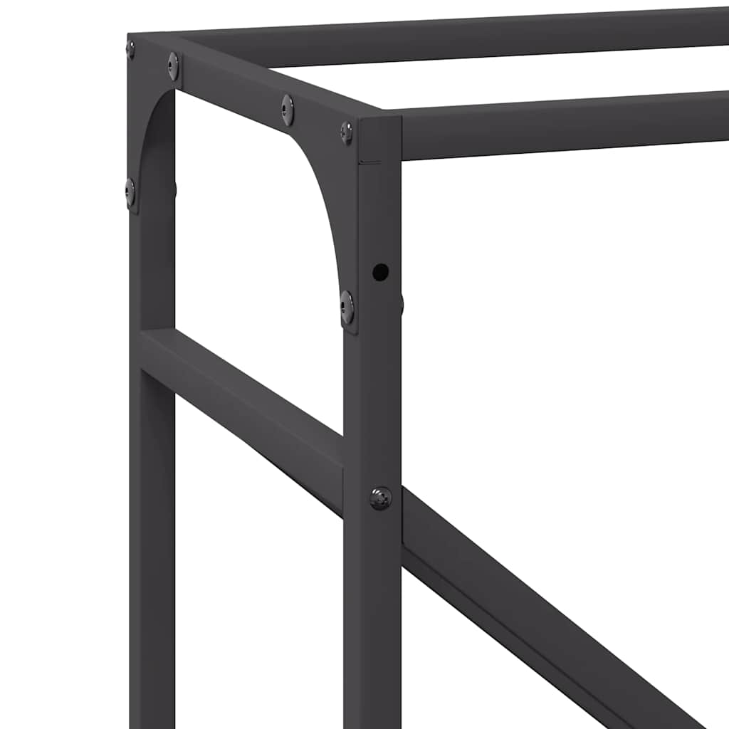 Stalak za drva crni 40x25x100 cm hladno valjani čelik