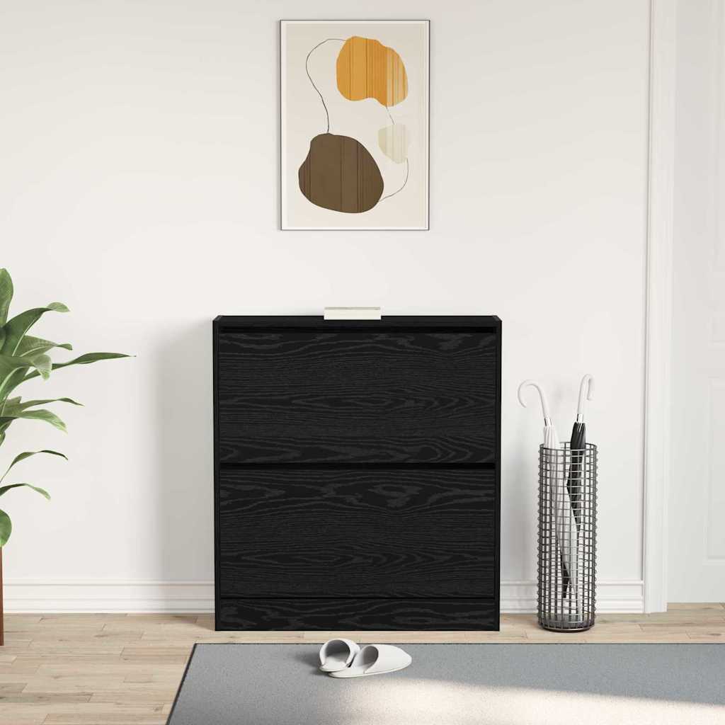 Ormar za cipele Crni hrast 80 x 21 x 87,5 cm Konstruirano drvo