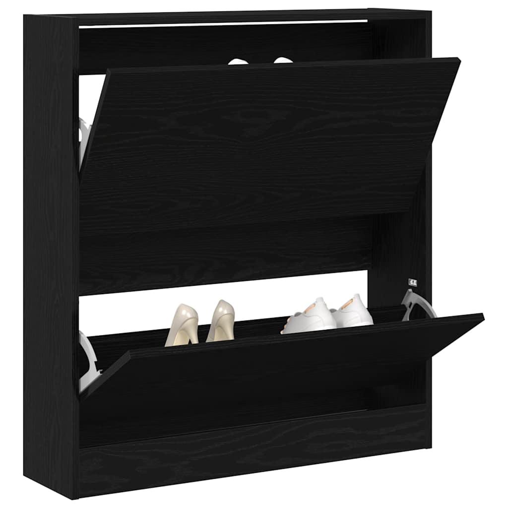 Ormar za cipele Crni hrast 80 x 21 x 87,5 cm Konstruirano drvo