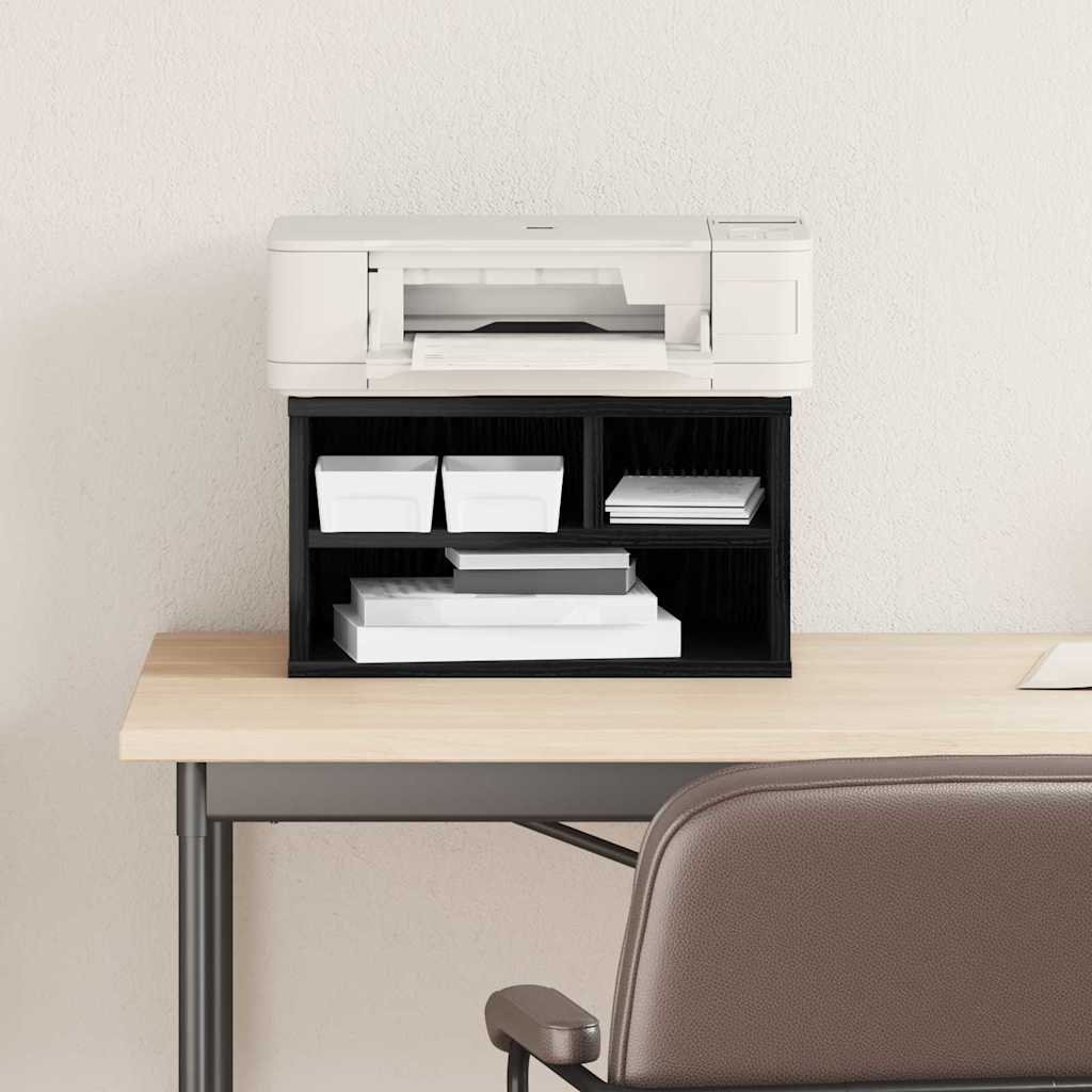 Držač za printer Crni hrast 40 x 32 x 22,5 cm Konstruirano drvo