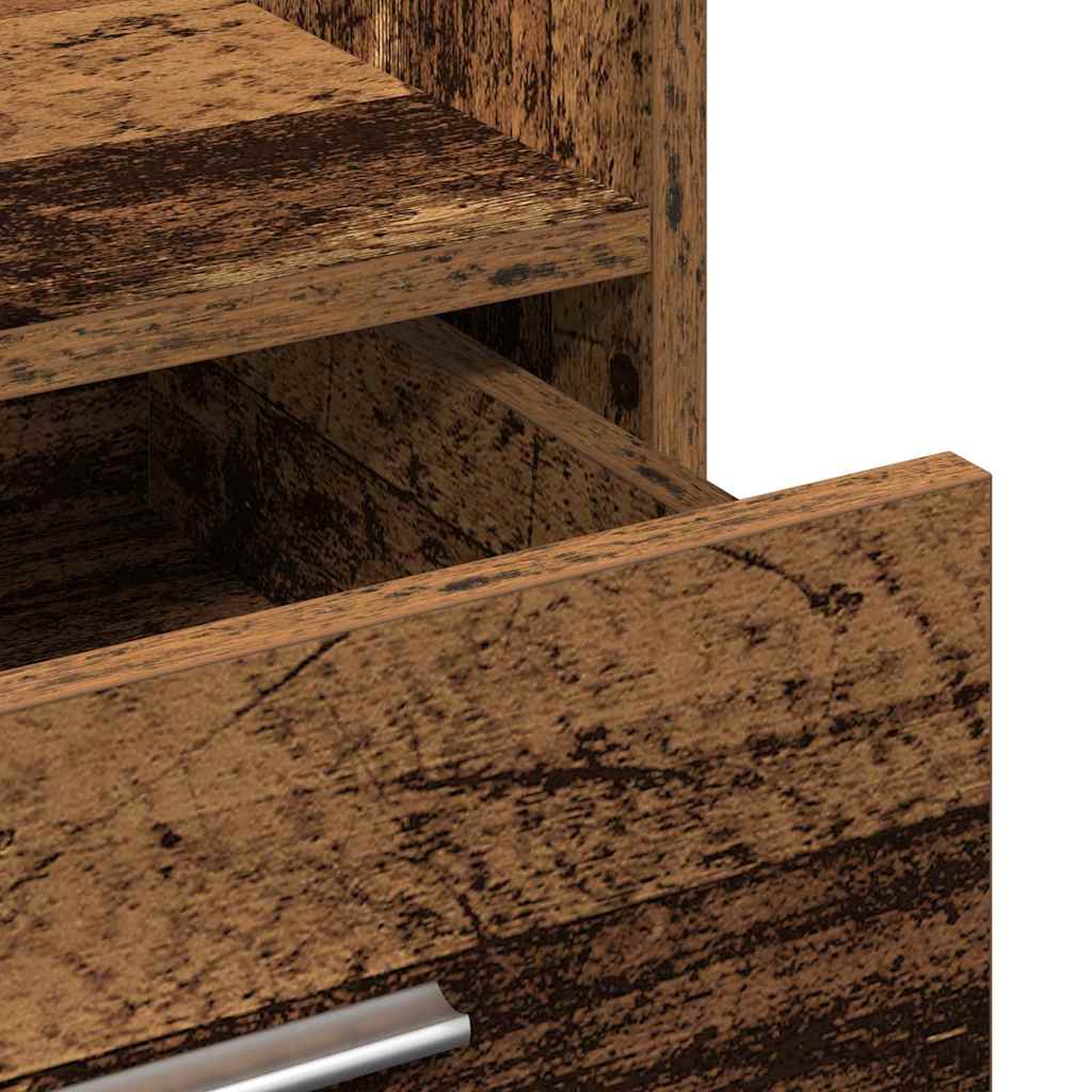 Podij s ladicama Staro drvo 55 x 55 x 107 cm Konstruirano drvo