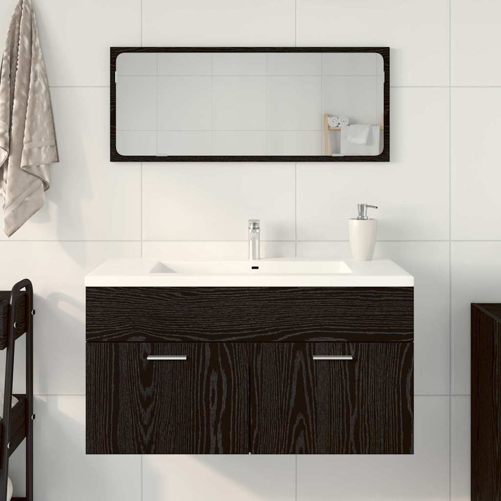 Set namještaja za kupaonicu 2 kom. Crni hrast 90 x 38,5 x 46 cm