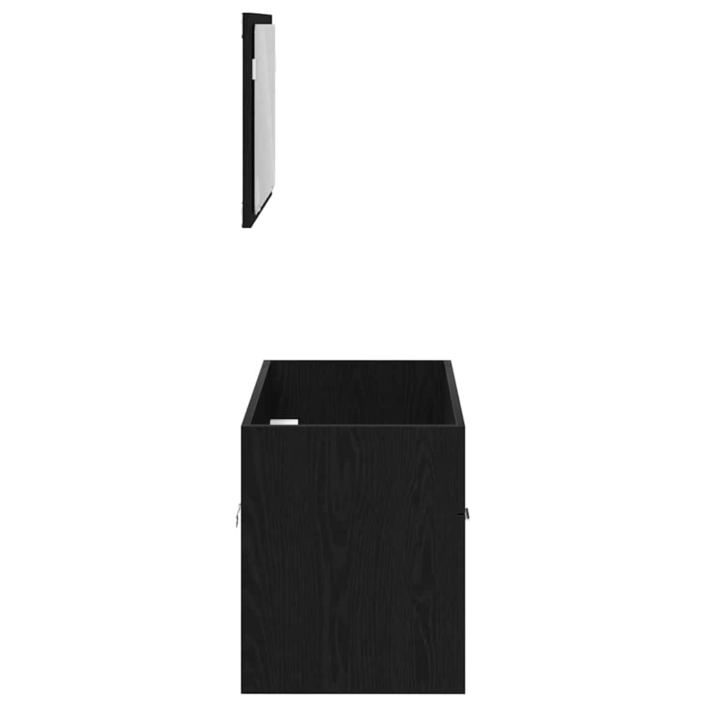 Set namještaja za kupaonicu 2 kom. Crni hrast 90 x 38,5 x 46 cm