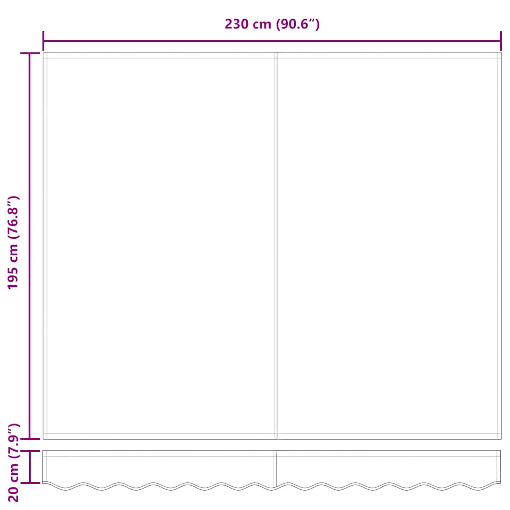 Okvir tende Šareni 250 x 200 cm Poliester s PU premazom