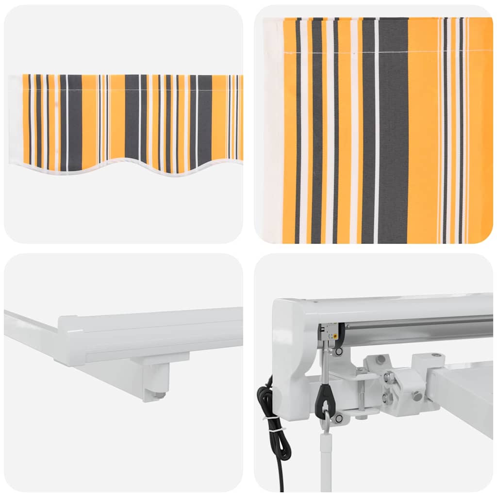 Okvir tende Žuta i Siva 250 x 200 cm Poliester s PU premazom