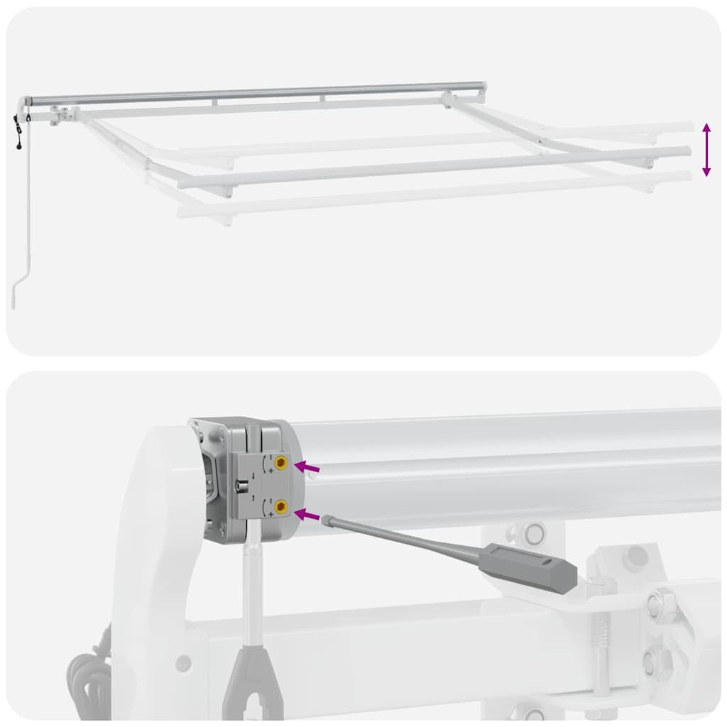 Skrovita tenda Bež 250 x 200 cm tkanina