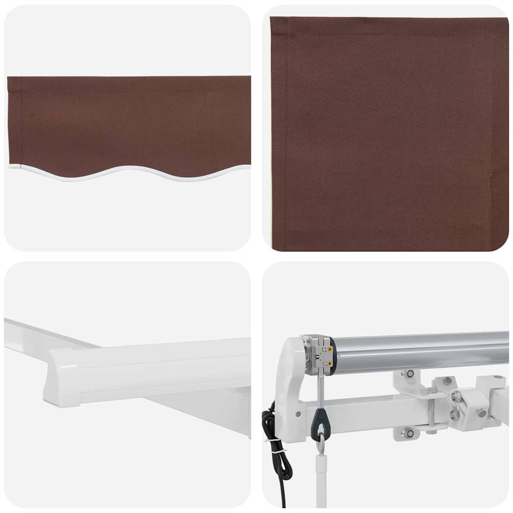 Skrovita tenda Smeđa 300 x 200 cm tkanina