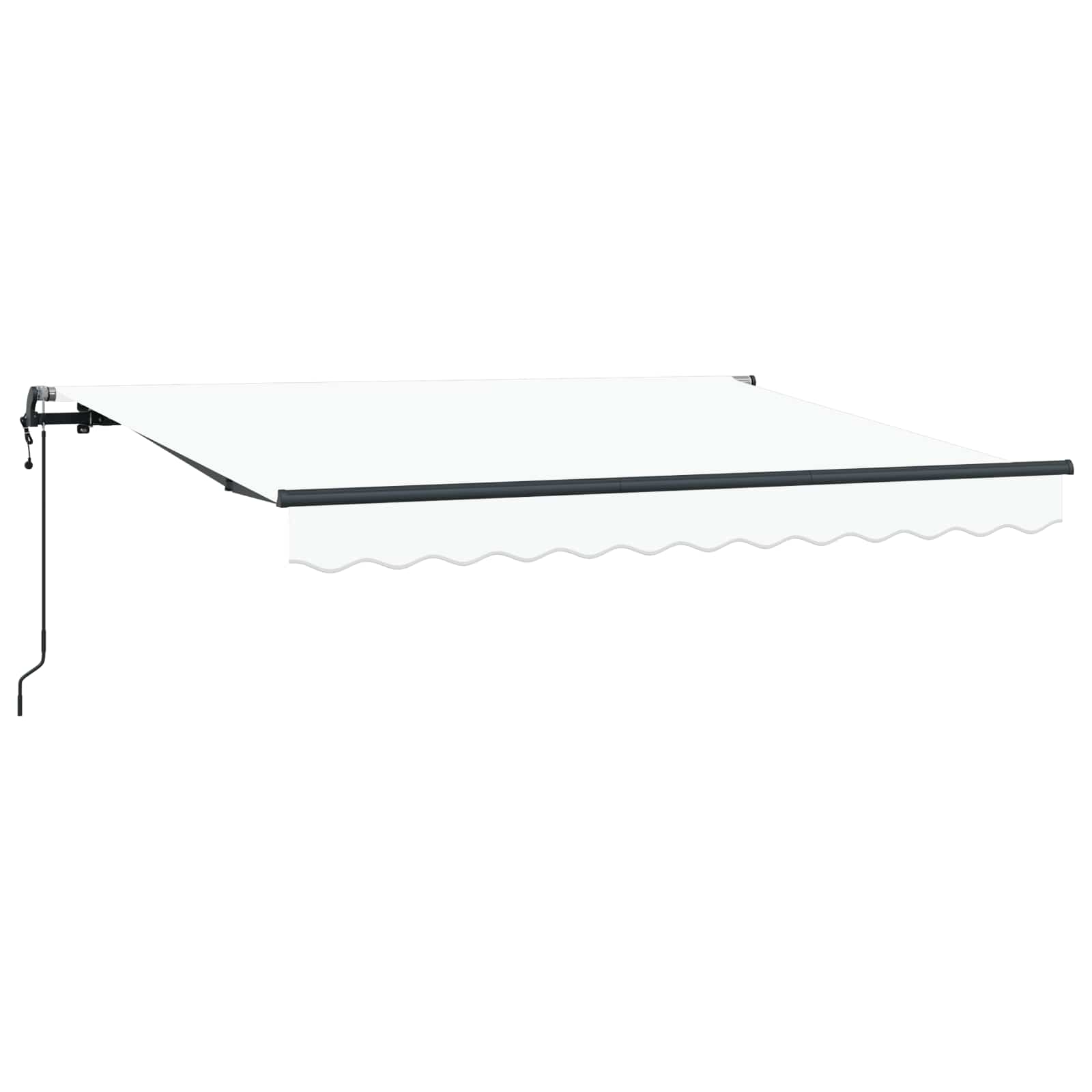 Skrovita tenda Bijelo 300 x 200 cm tkanina