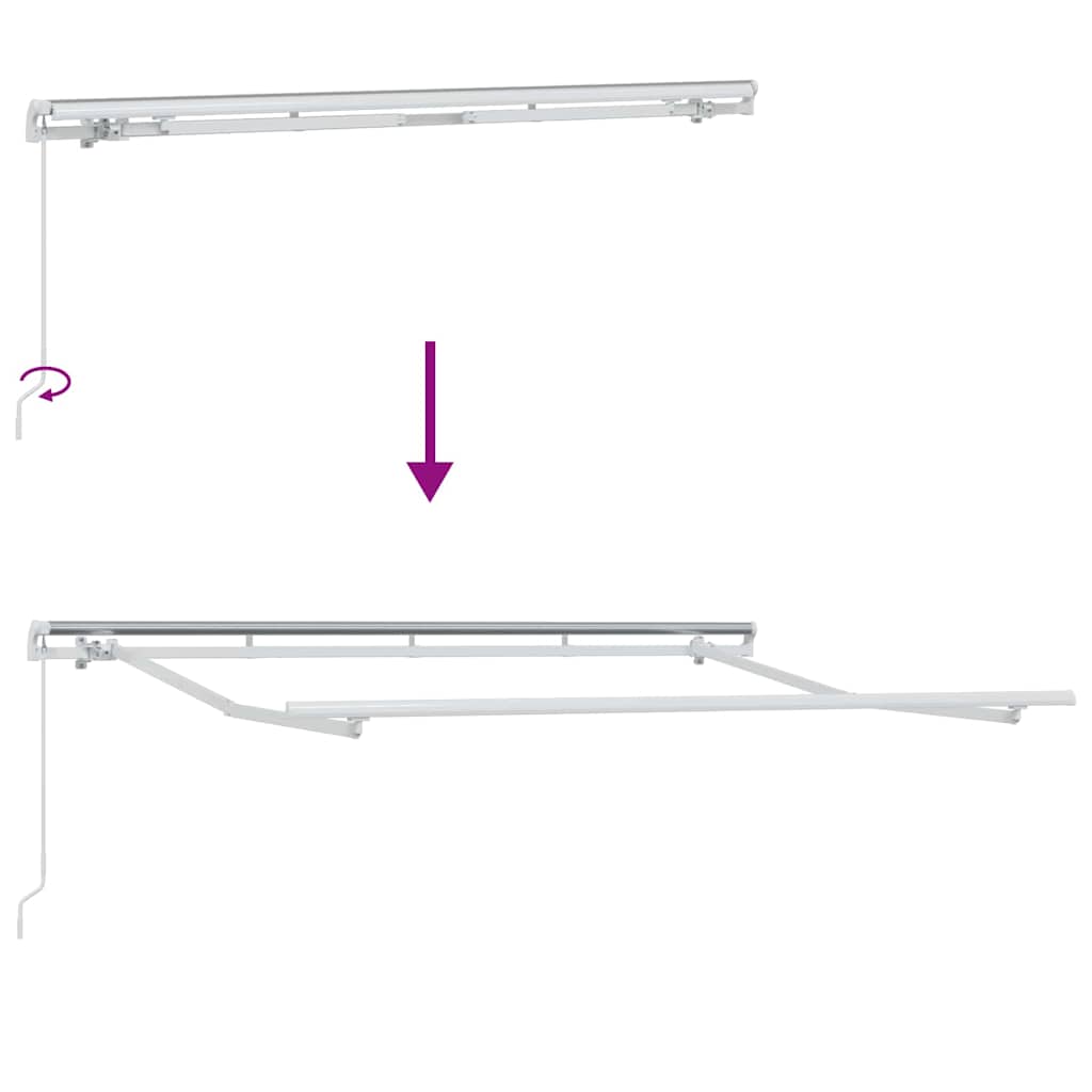 Skrovita tenda Zelena 300 x 200 cm tkanina